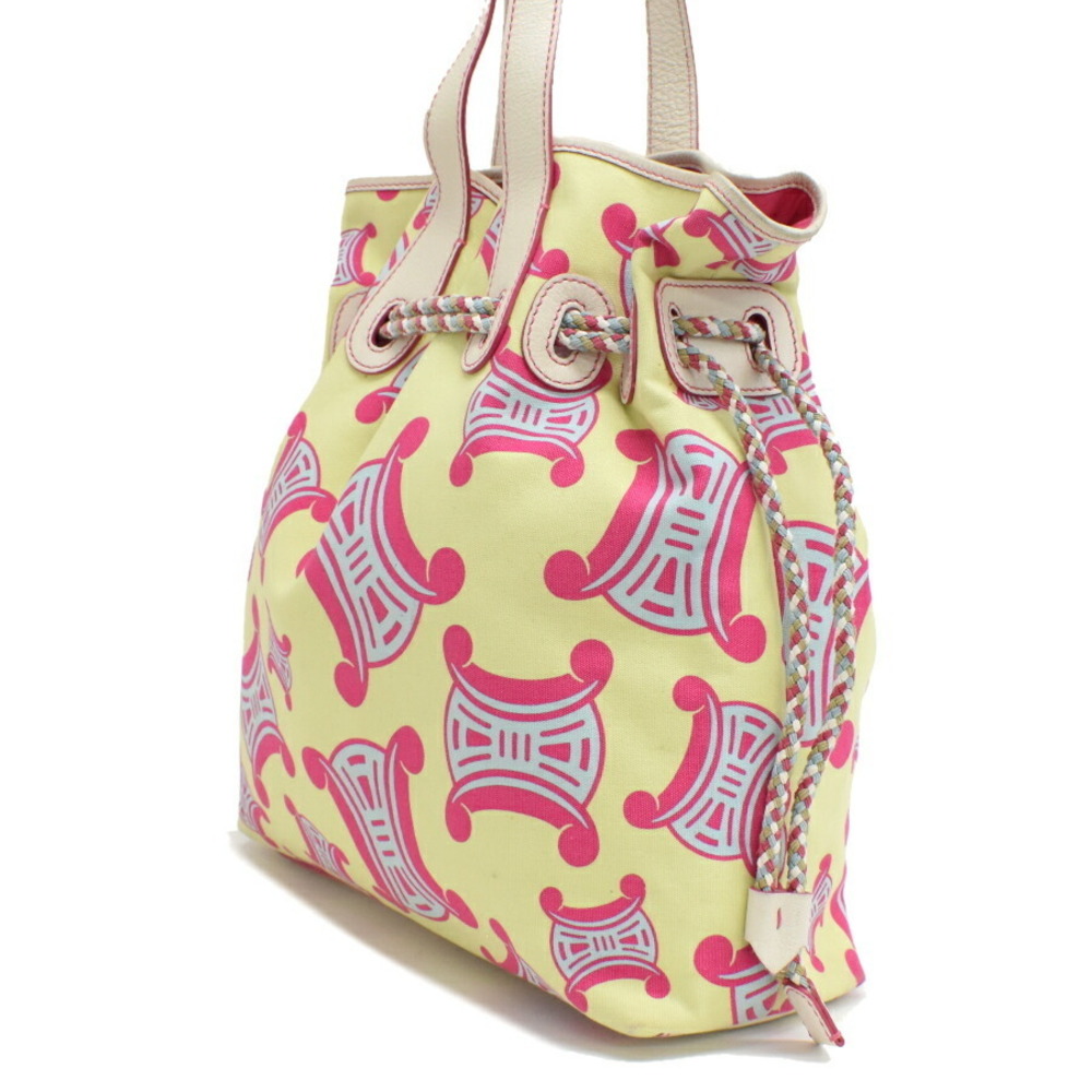 Celine Triomphe Leather Drawstring Shoulder Tote … - image 2